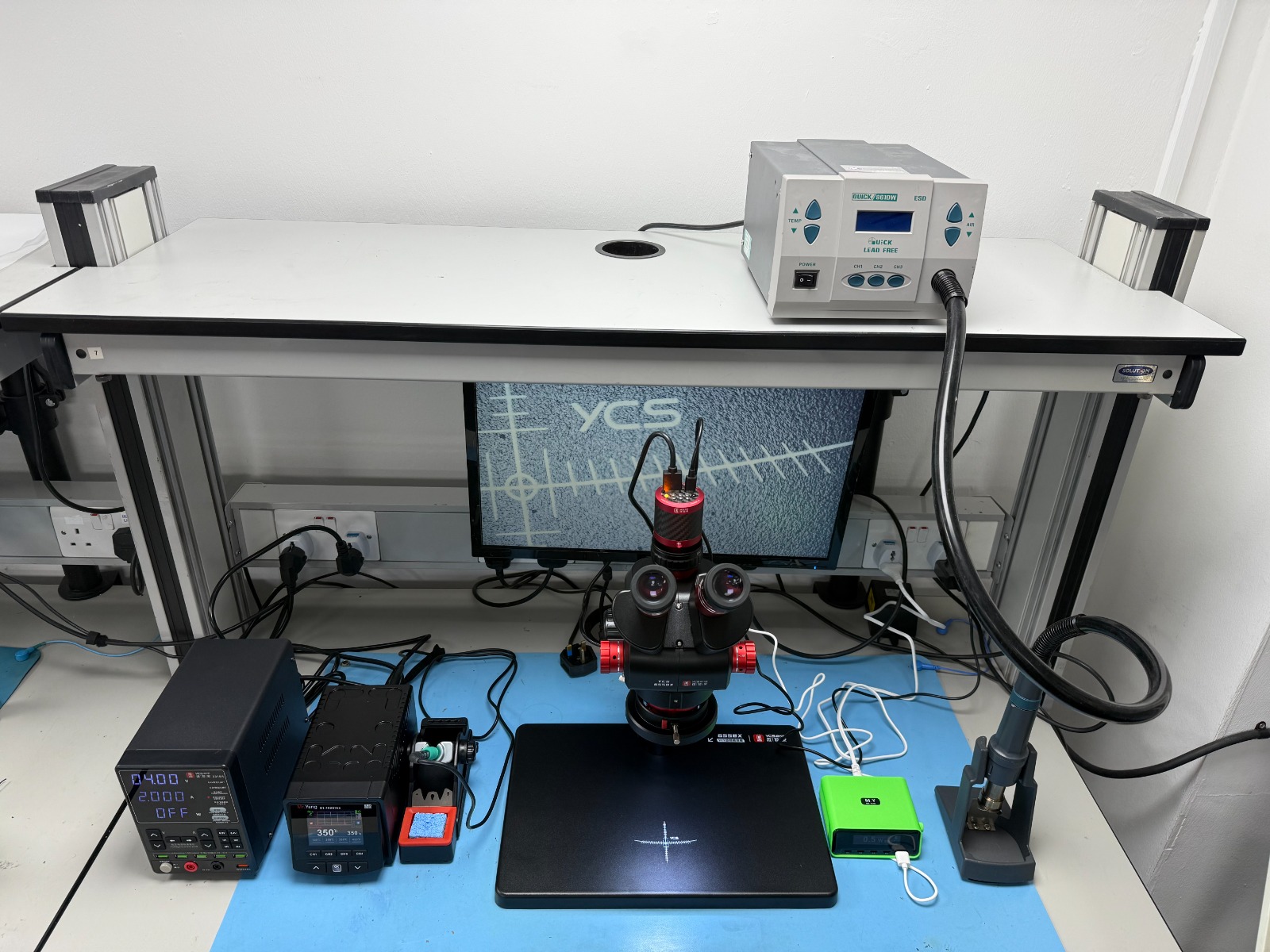 Microscope bench at Reboot Digital Forensic Training facility